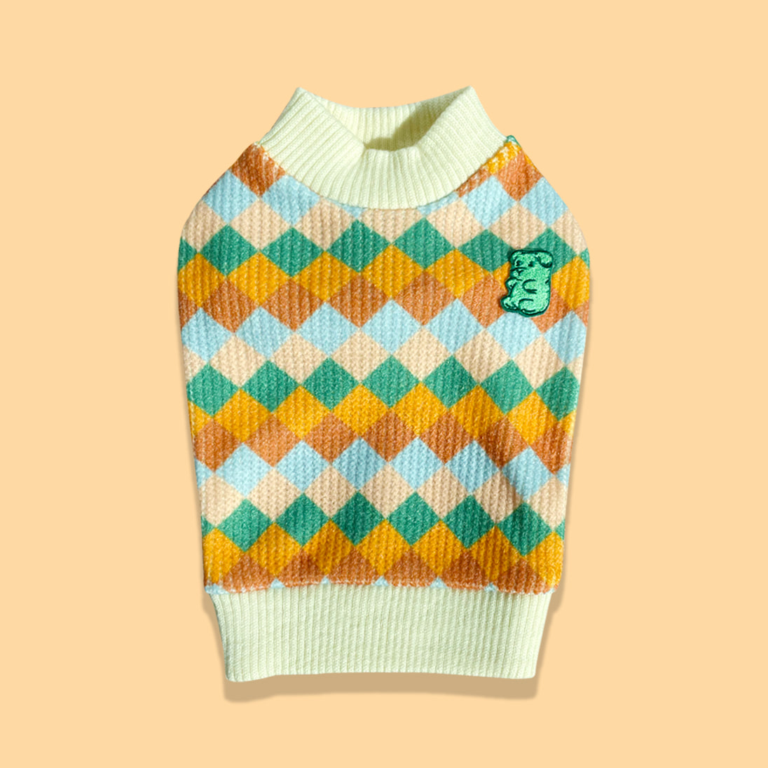 Macaron Knit Vest [Pumpkin Latte]