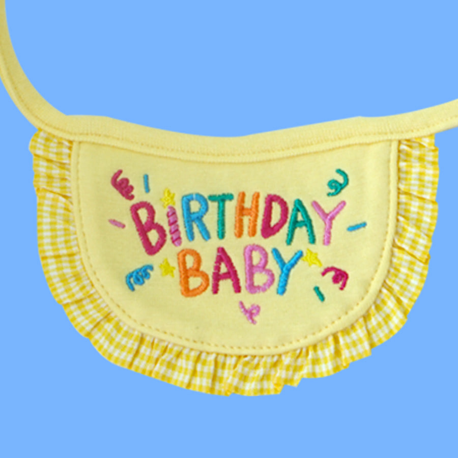 Birthday Baby Bib [Yellow]