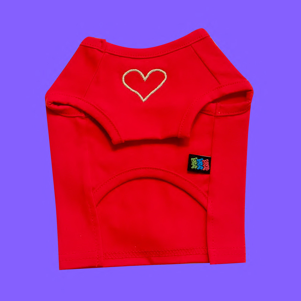 Summer sleeveless love top (RED)