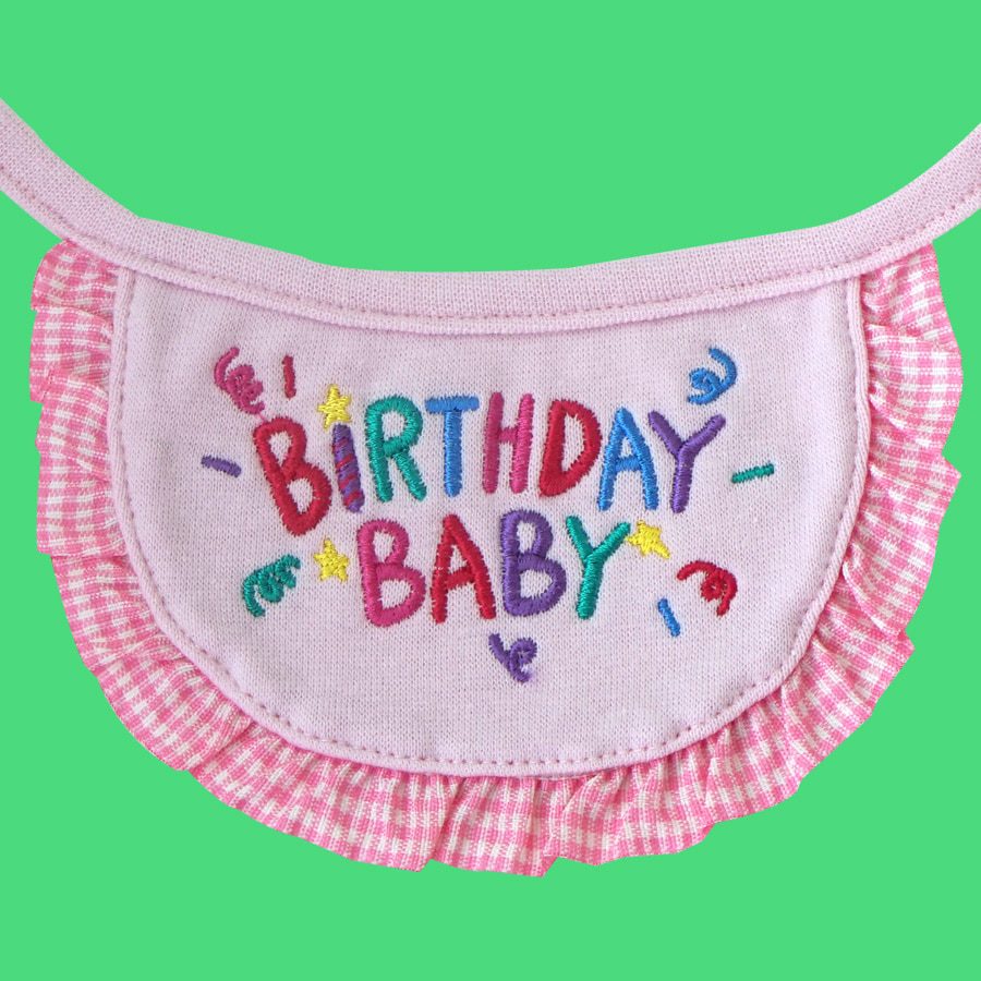 Birthday Baby Bib [Pink]