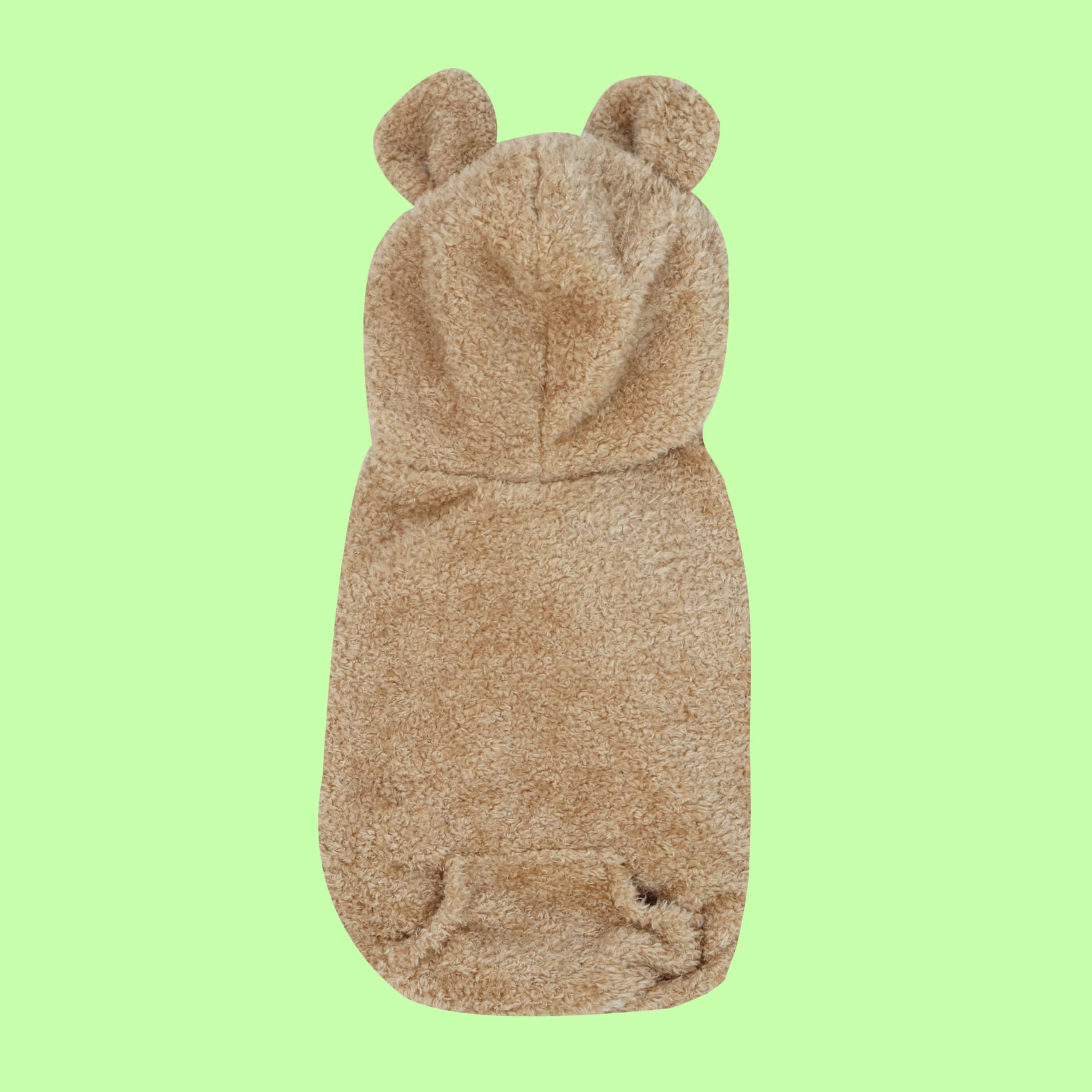 Teddy Bear Fur Hoodie (Beige)